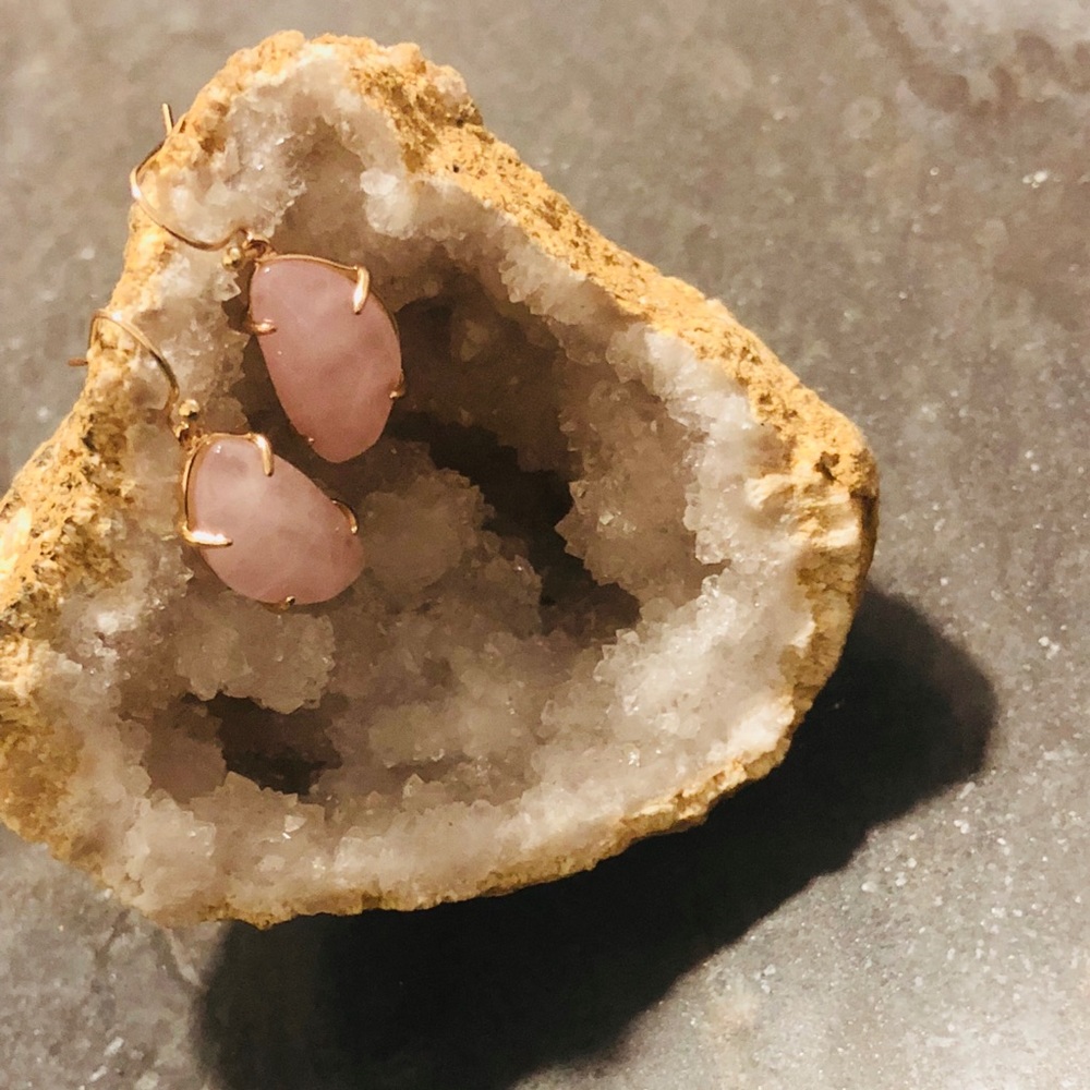 Rose quartz earrings